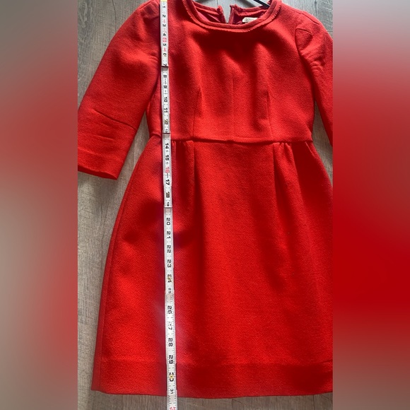 J. Crew Teddy dress in beautiful pappy red. 100 % wool with lining - Picture 7 of 10